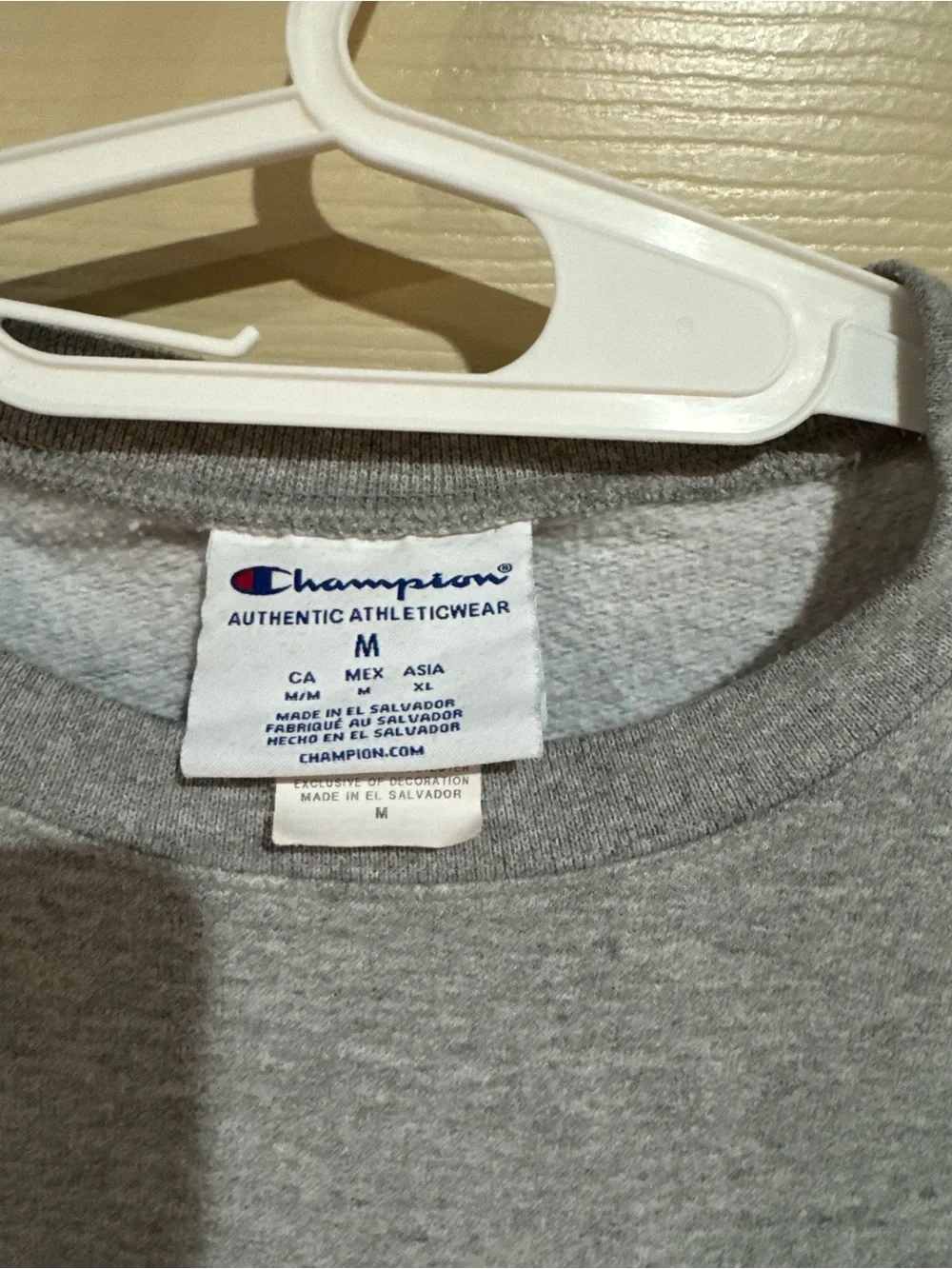 Champion Gray George Washington University Crewneck Sweatshirt